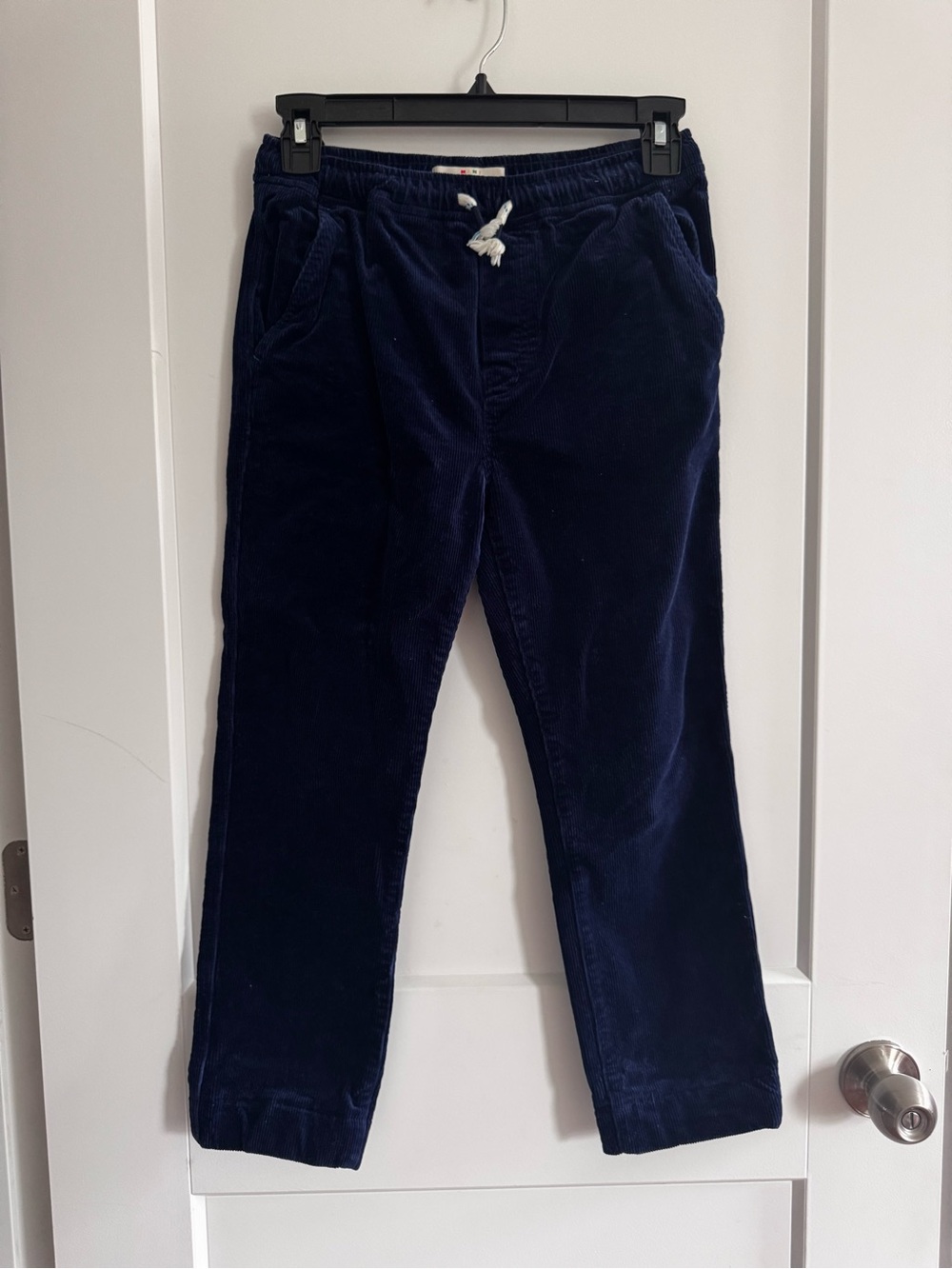 Mini Boden Boys Pants Navy Blue Corduroy Drawstring Pants